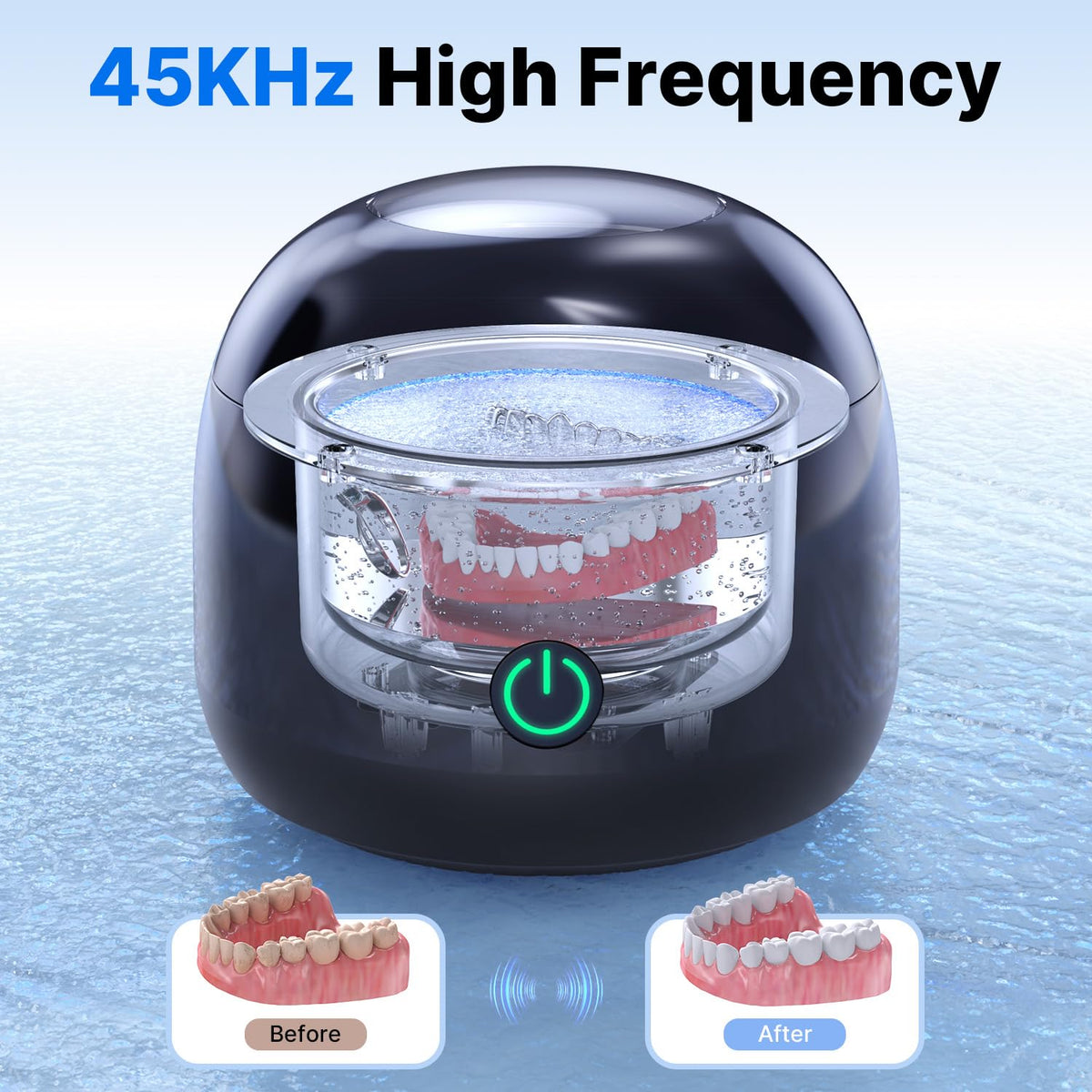 45kHz Ultrasonic Dental Appliance Cleaner
